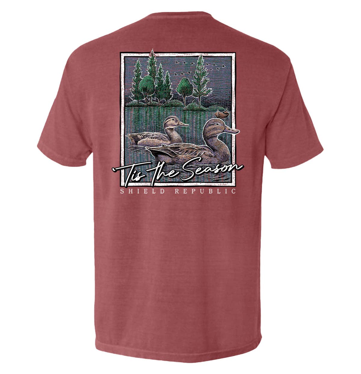 Tis the Season Duck: Bay / L / Comfort Colors Pocket Tee