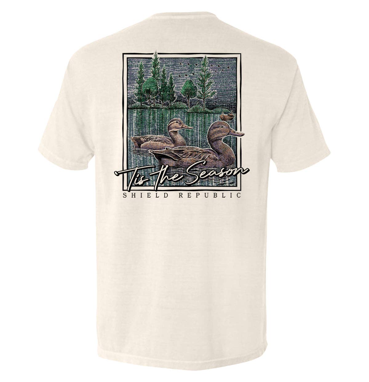 Tis the Season Duck: Bay / L / Comfort Colors Pocket Tee