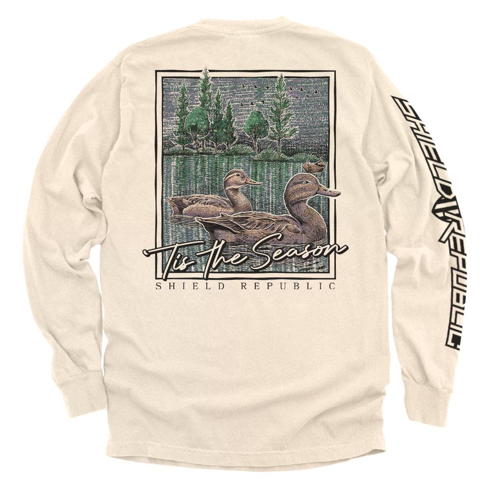 Tis the Season Duck: Bay / L / Comfort Colors Pocket Tee