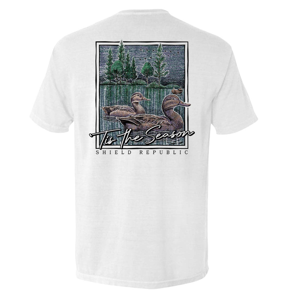 Tis the Season Duck: Bay / L / Comfort Colors Pocket Tee