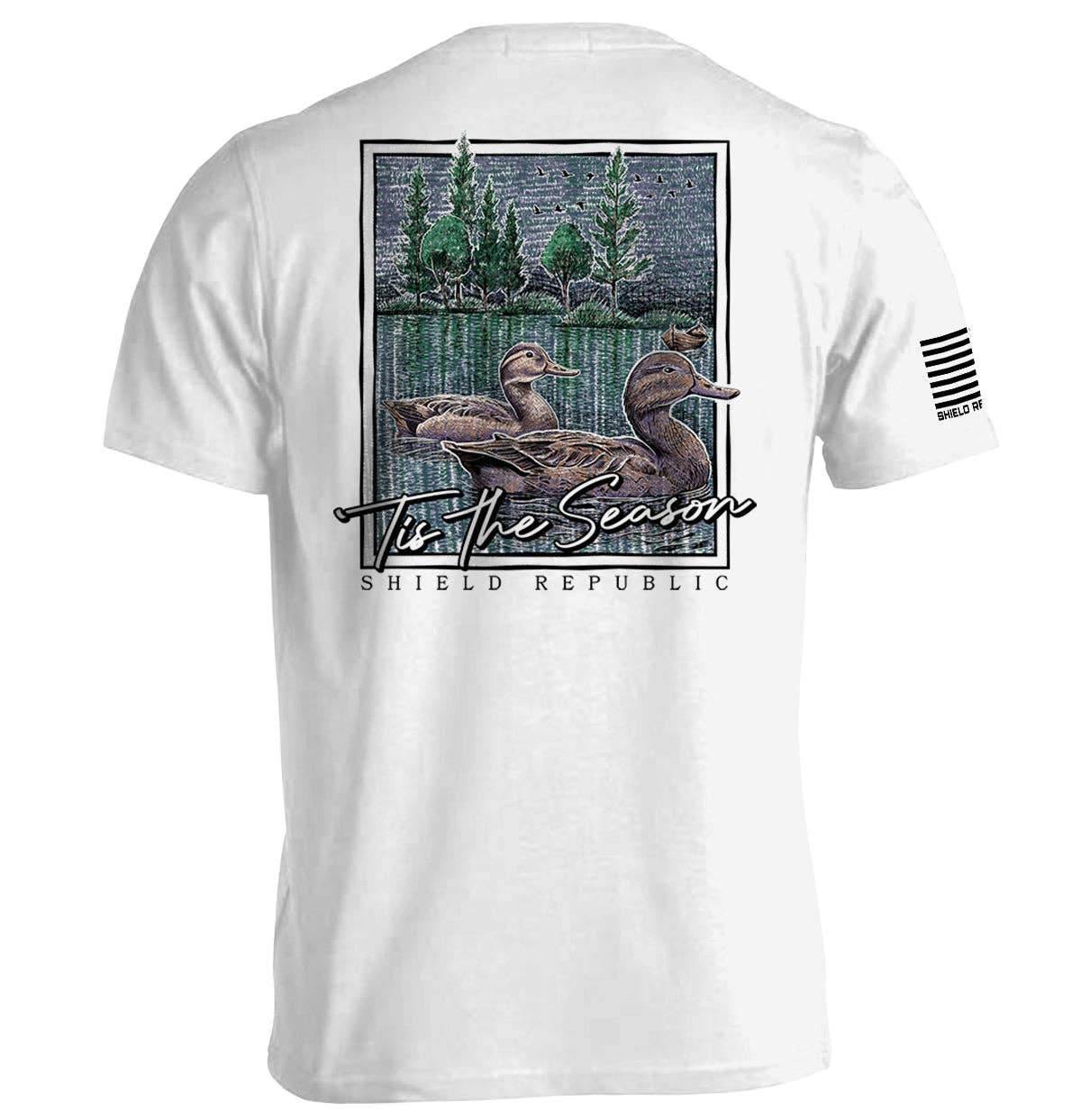Tis the Season Duck: Bay / L / Comfort Colors Pocket Tee