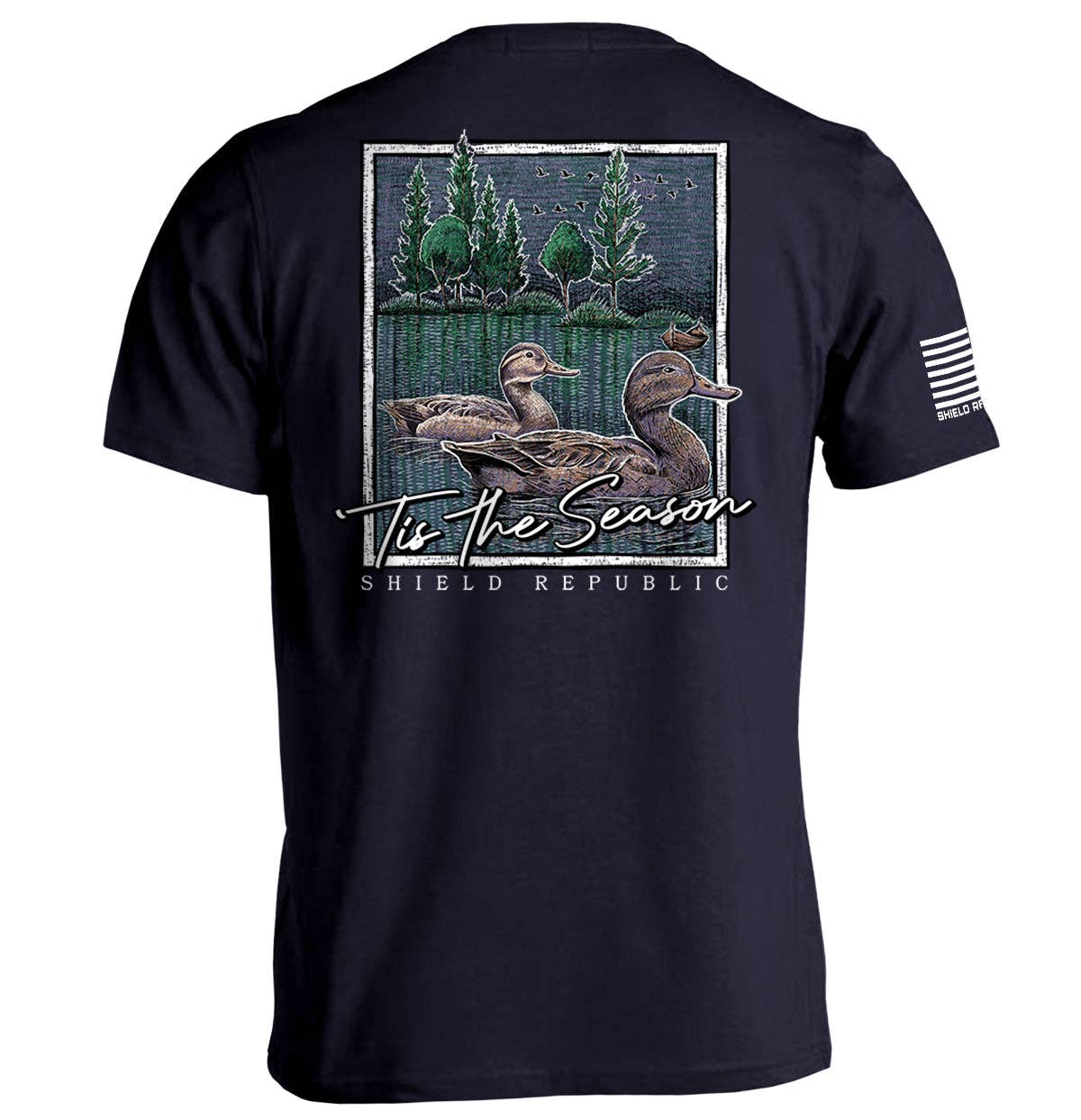 Tis the Season Duck: Bay / L / Comfort Colors Pocket Tee