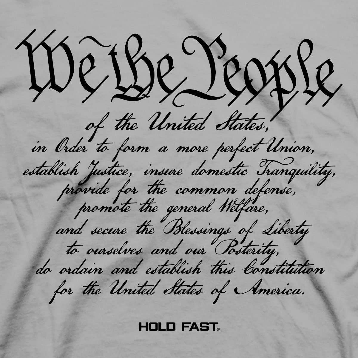 HOLD FAST Mens T-Shirt We The People: Small / Silver