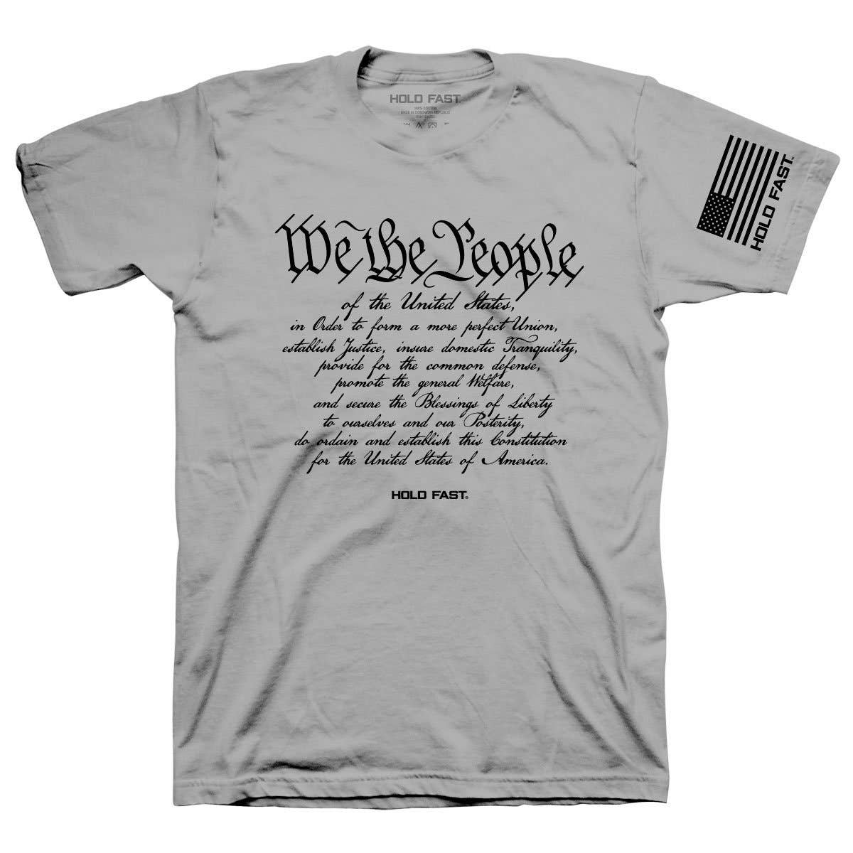 HOLD FAST Mens T-Shirt We The People: Small / Silver