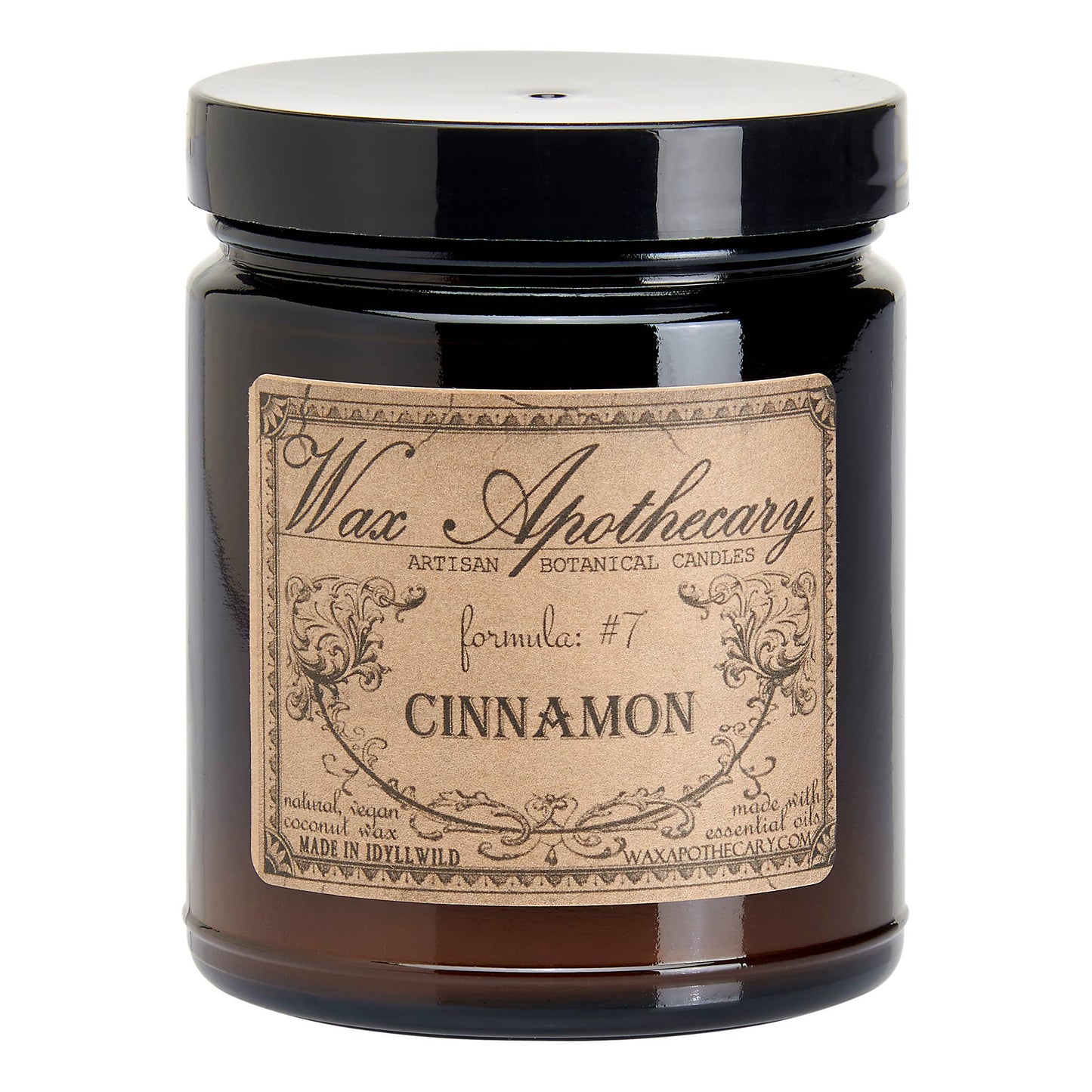 Cinnamon 6oz Botanical Candle in Amber Glass Jar