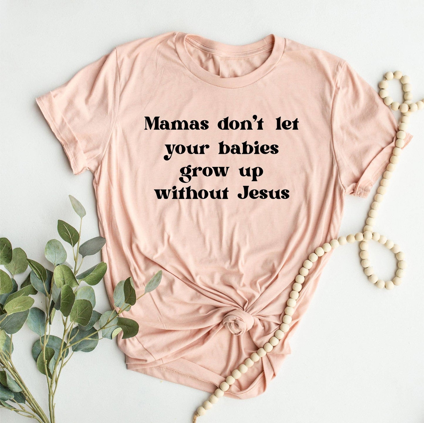 BABIES GROW UP FAITH MOM GRAPHIC TEE: S