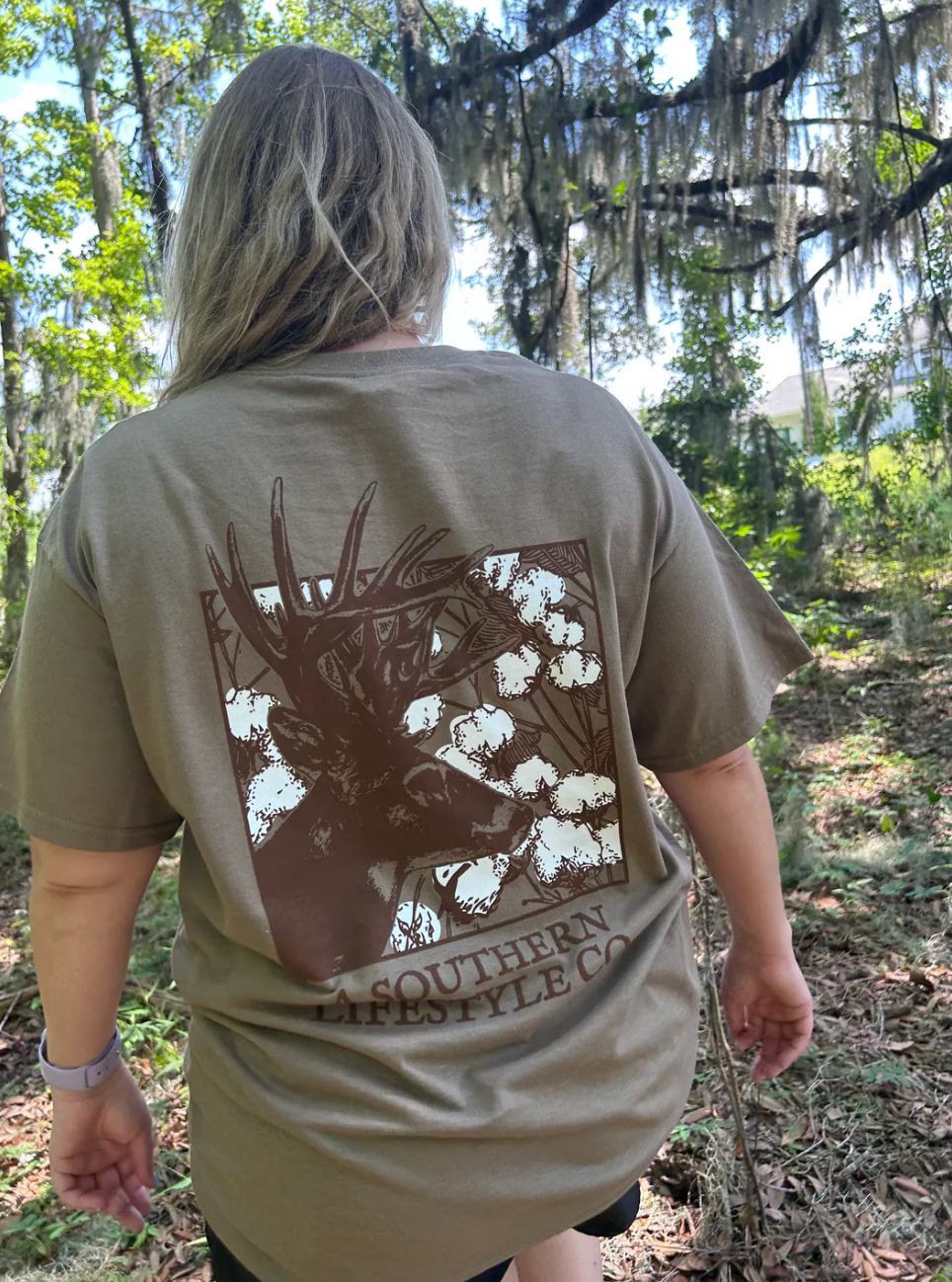 Deer In Cotton T-shirt