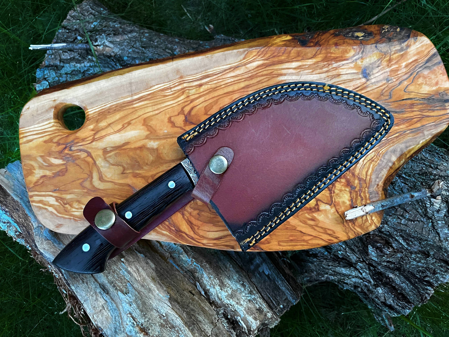 Damascus Steel Sheep-toe Cleaver TK-011