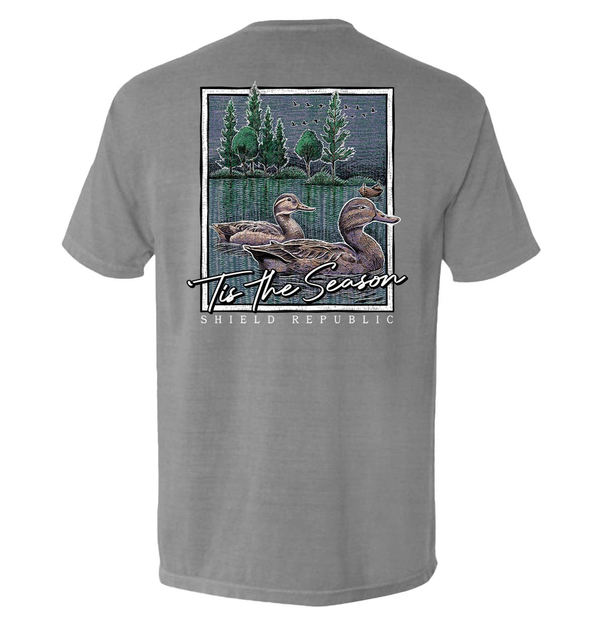 Tis the Season Duck: Bay / L / Comfort Colors Pocket Tee