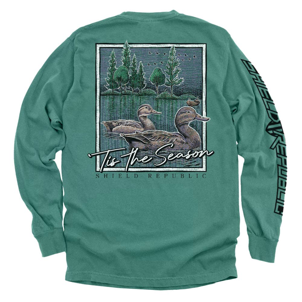 Tis the Season Duck: Bay / M / Comfort Colors Pocket Tee