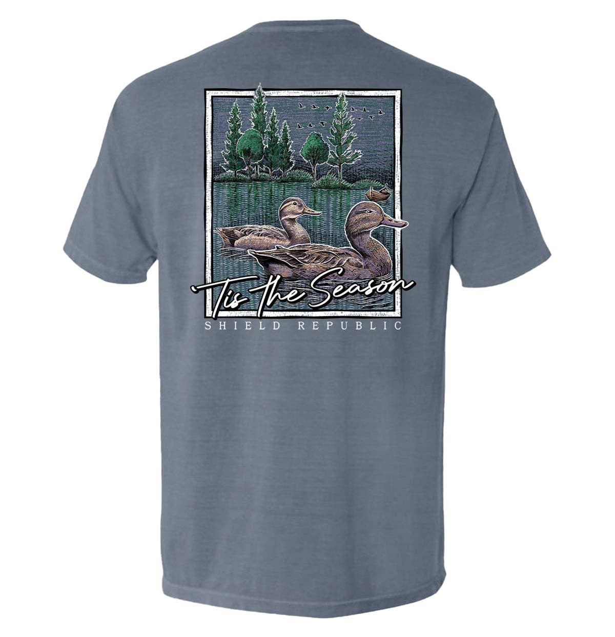 Tis the Season Duck: Bay / L / Comfort Colors Pocket Tee