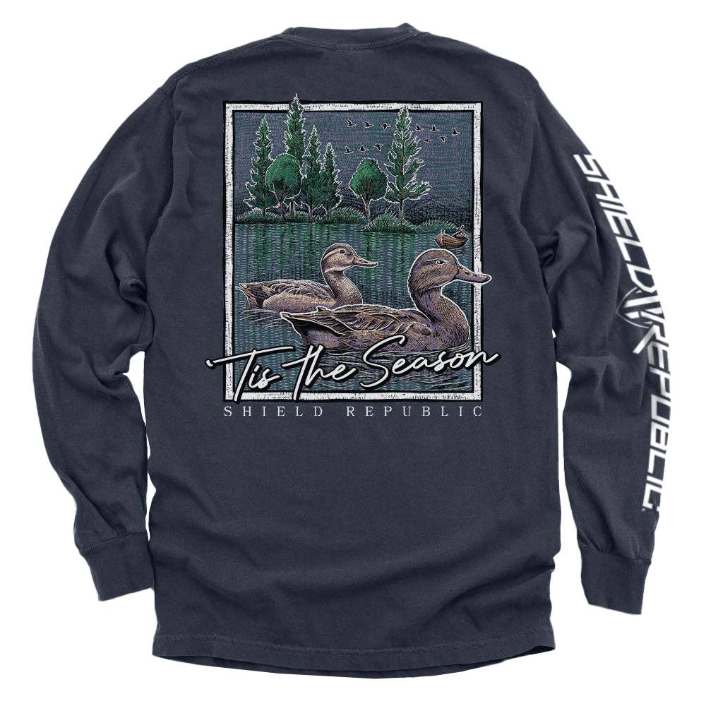 Tis the Season Duck: Bay / L / Comfort Colors Pocket Tee