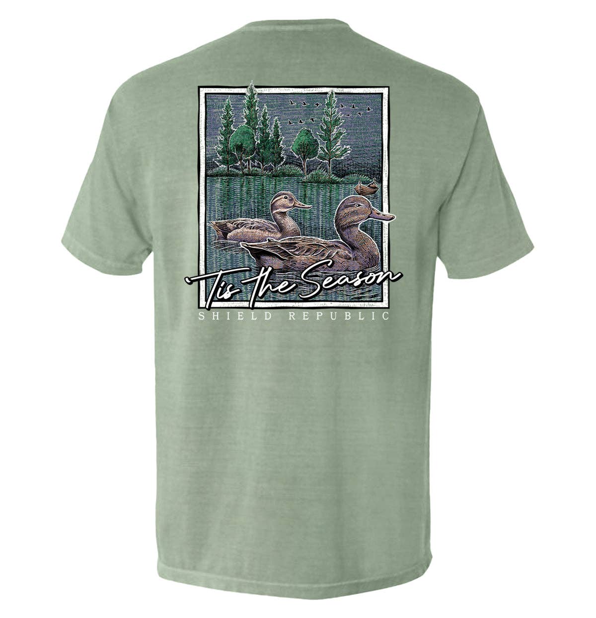 Tis the Season Duck: Bay / L / Comfort Colors Pocket Tee