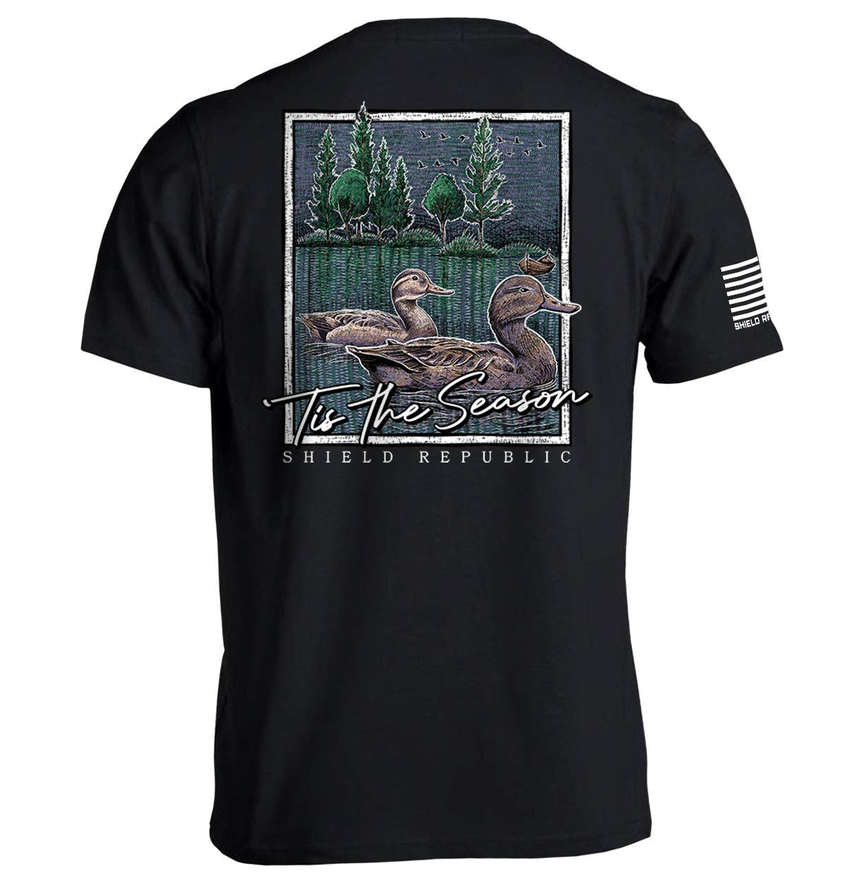 Tis the Season Duck: Bay / L / Comfort Colors Pocket Tee