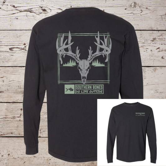 Boondocks Deer Skull Long Sleeve Pocket T-Shirt