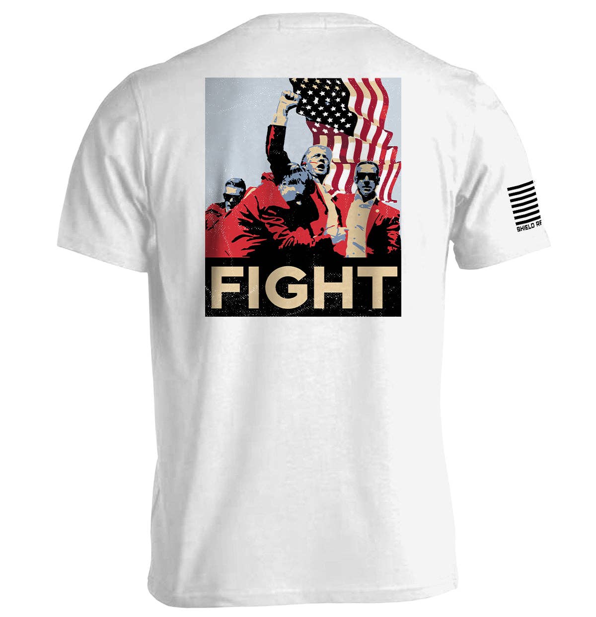 Trump Fight Poster: Ivory / S / Comfort Colors Pocket Tee