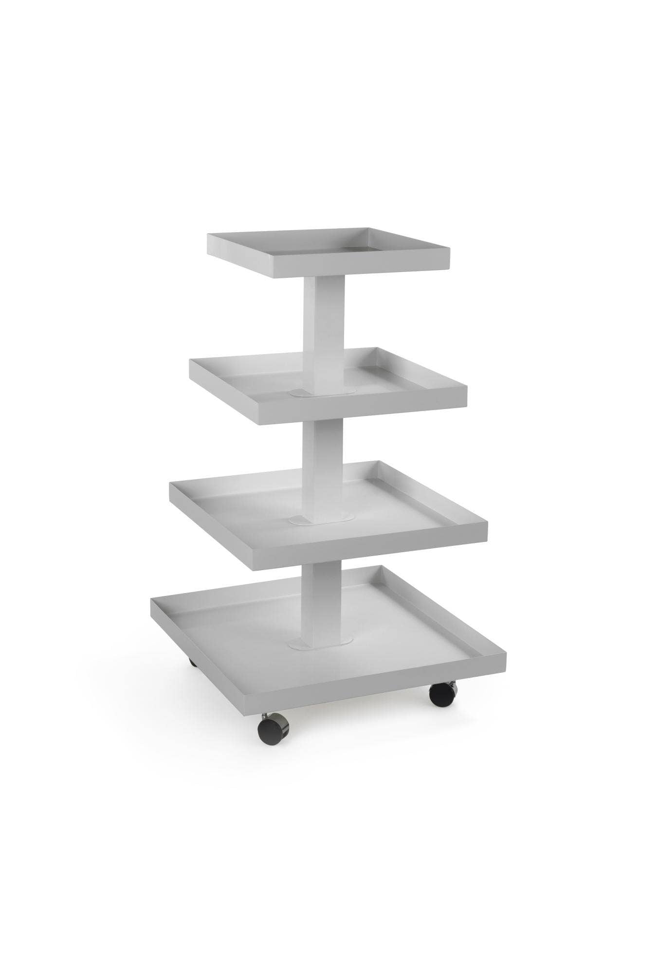 White Square 6 Tier Metal Display