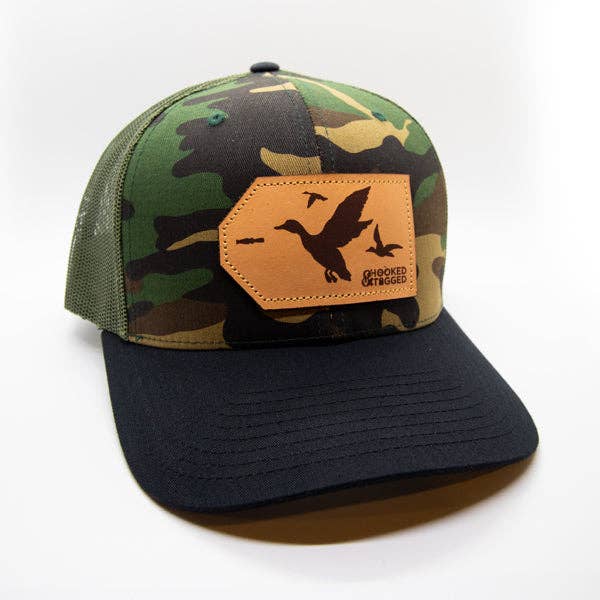 H&T Duck Patch Hat - (Curved-Brim): Loden/ Loden