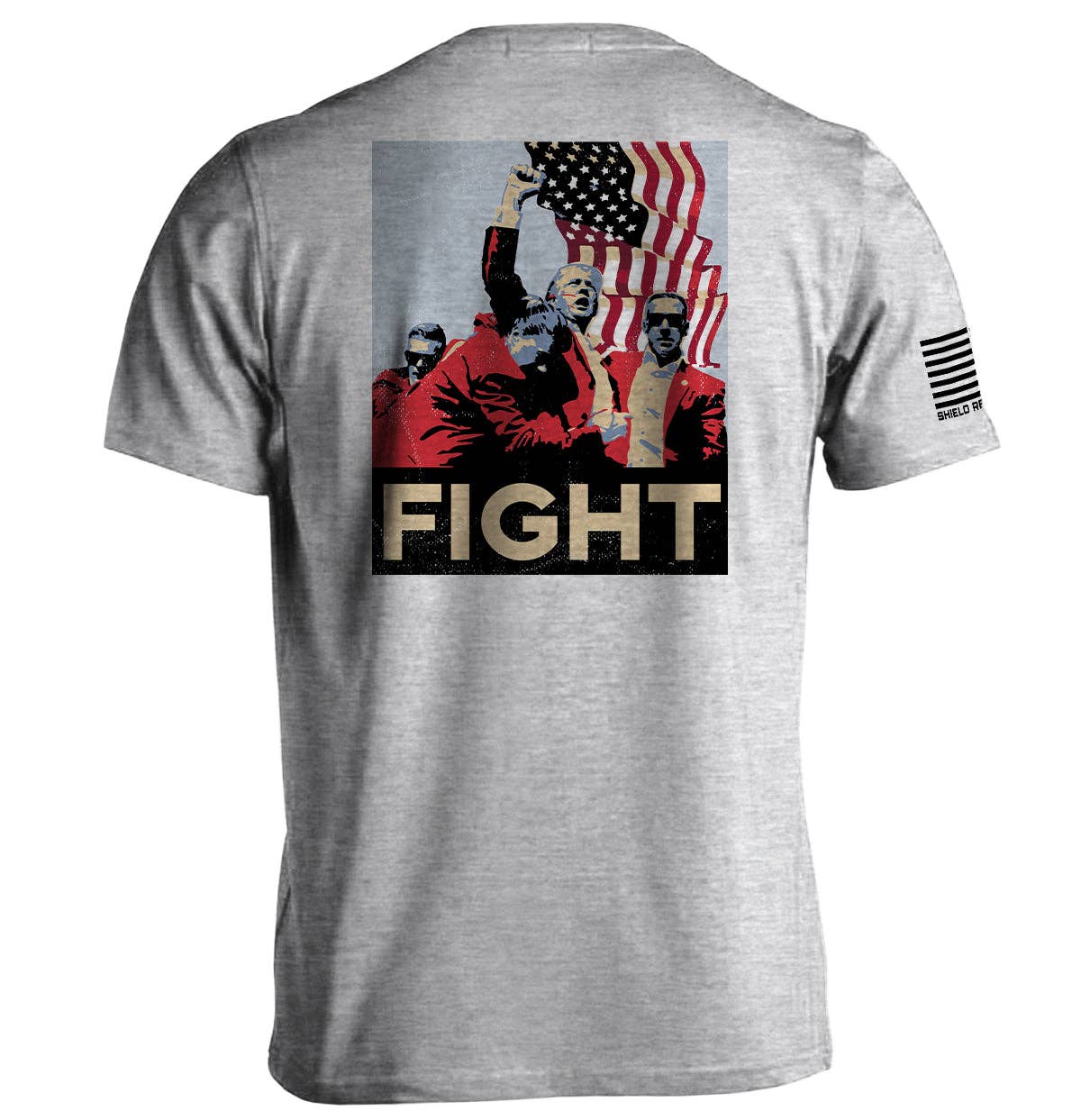 Trump Fight Poster: Ivory / S / Comfort Colors Pocket Tee