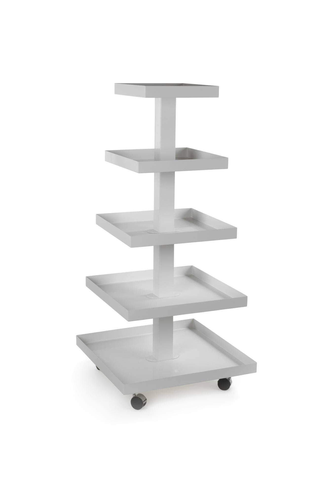 White Square 6 Tier Metal Display