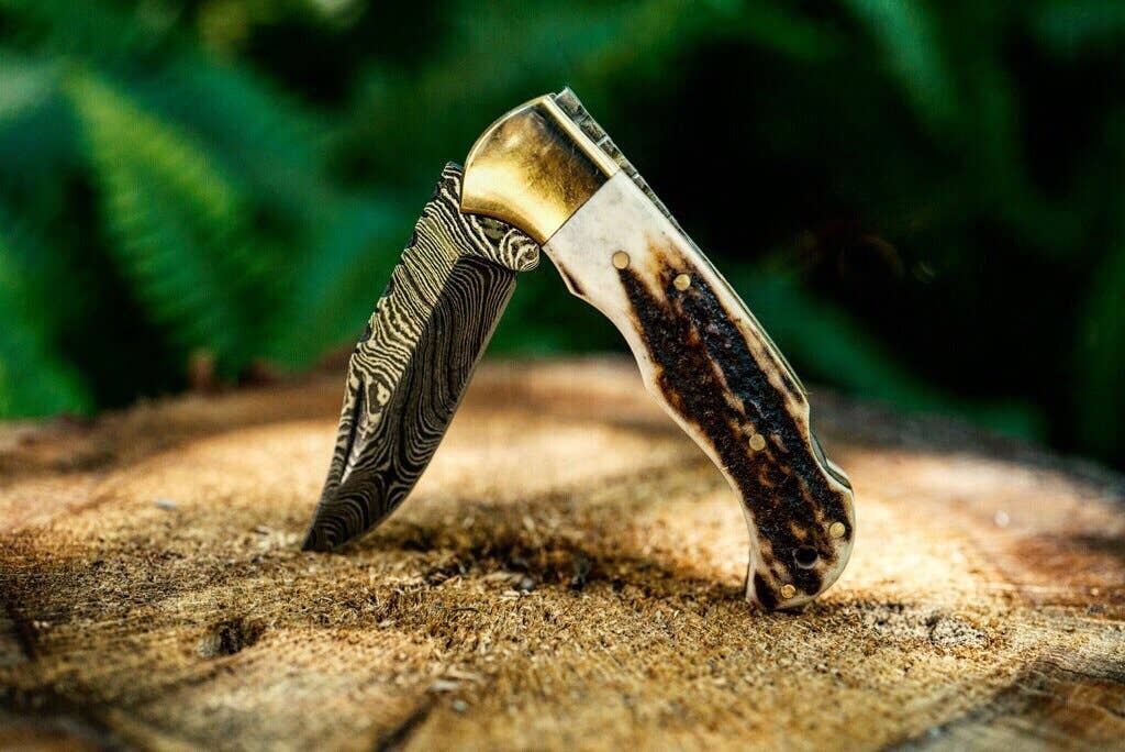 Deer Antler Pocket Knife- VG 33