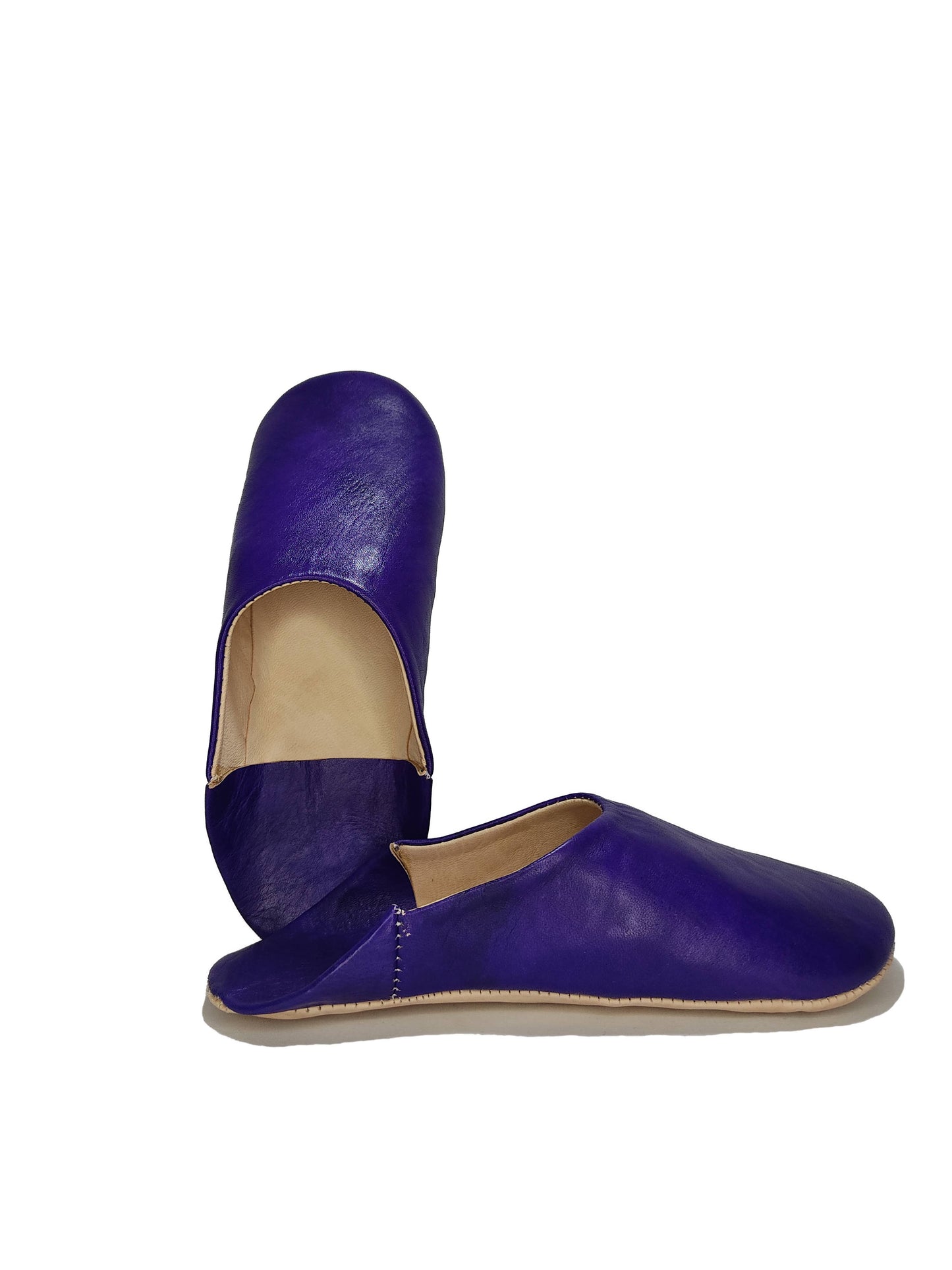 Womens Moroccan Babouche Slippers Handmade from Soft Organic: UK 9.5 / US 11 / 44 EU