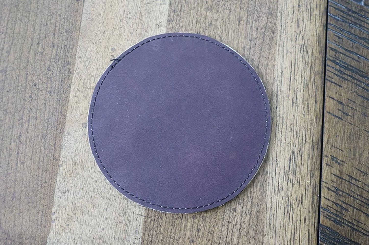 Cowhide Coaster Set: Round