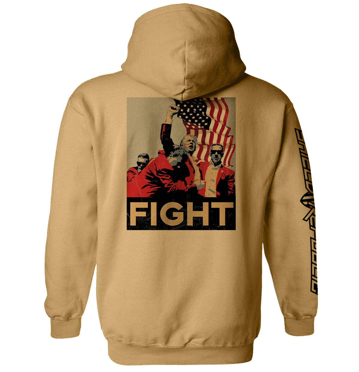 Trump Fight Poster: Ivory / S / Comfort Colors Pocket Tee