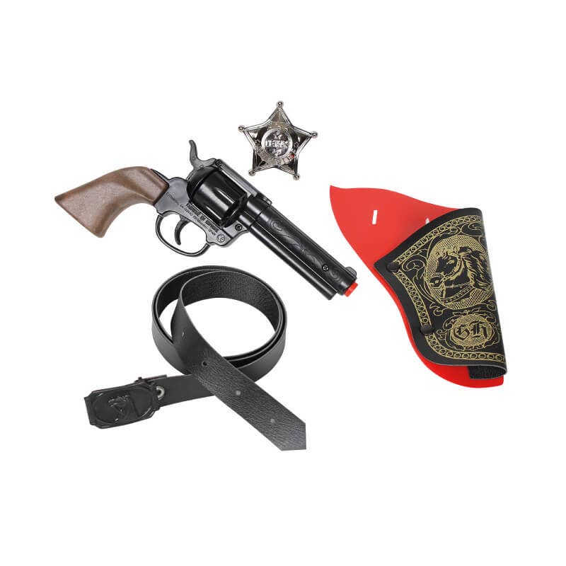 Wild West 4pc Cap Gun, Holster, Belt & Star Badge Playset