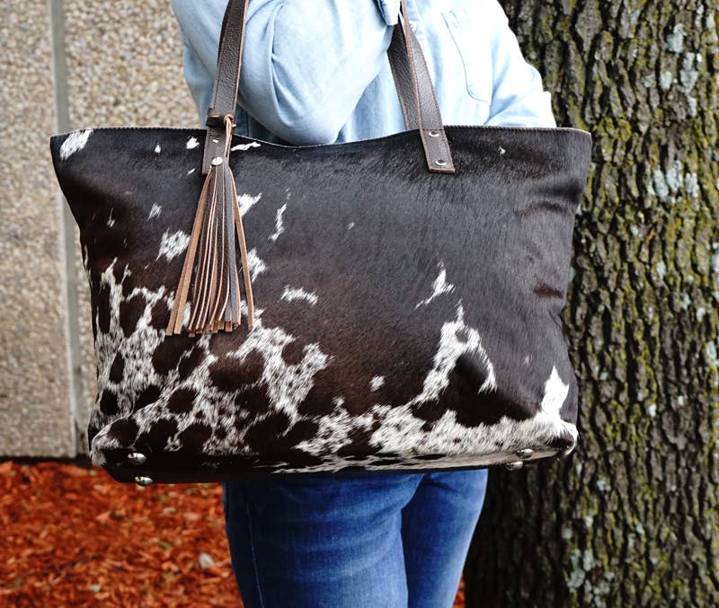 Women cowhide bag 501: BROWN