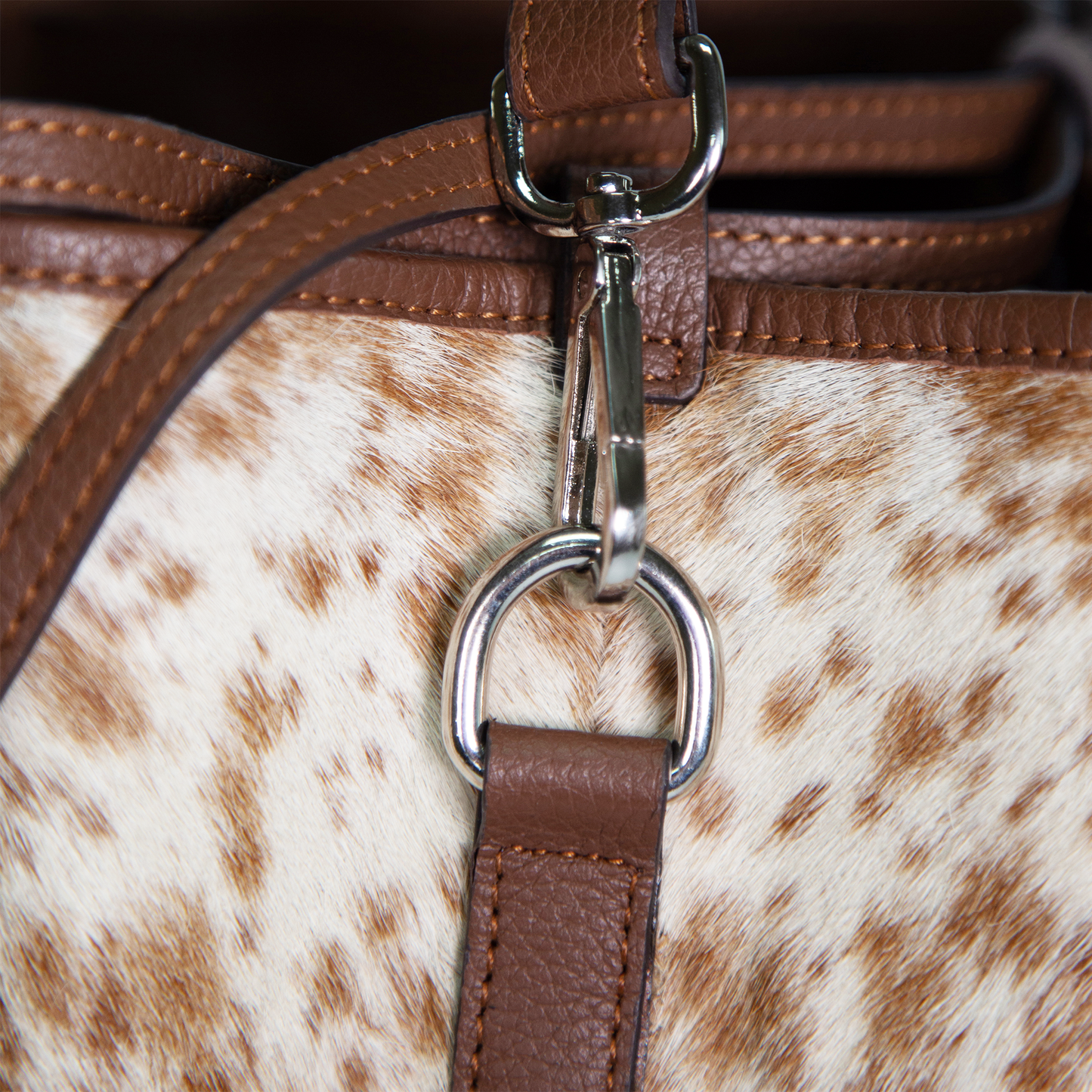 Women's cowhide leather Bucket tote crossbody H21: CHOCOLATE