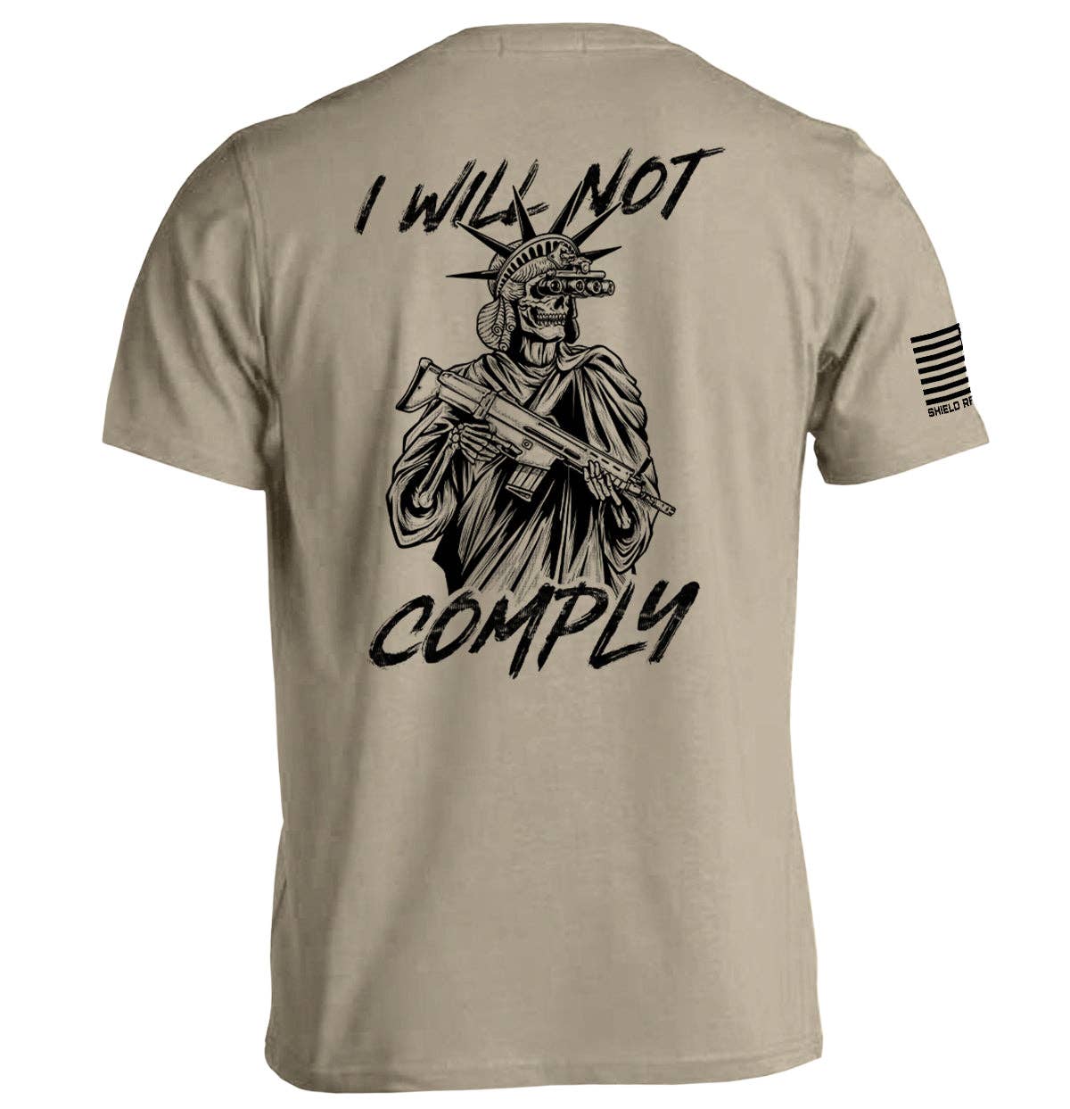 I Will Not Comply: Tan / S / Tee