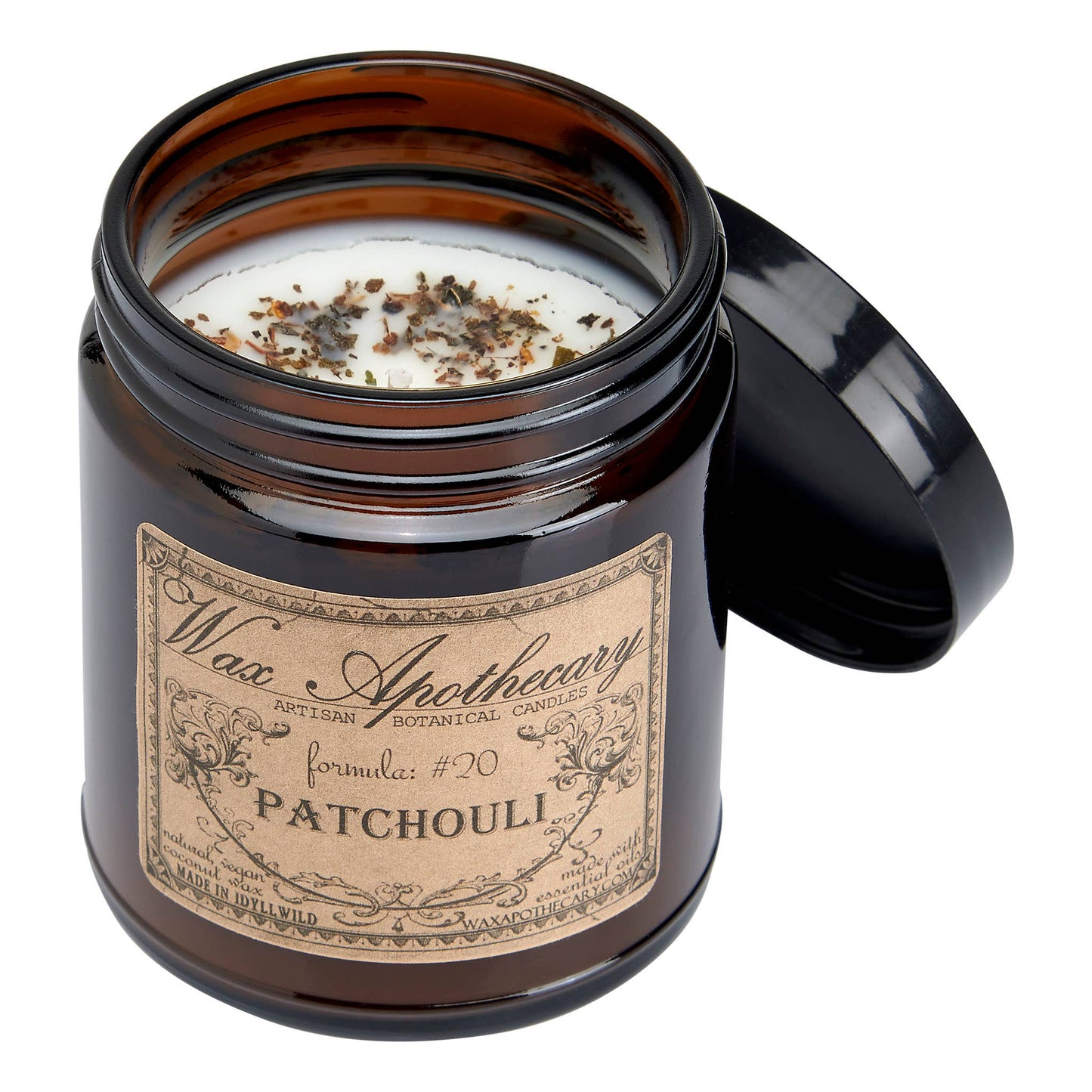 6oz Botanical Candle in Amber Glass Jar - Choose A Scent: Tobacco