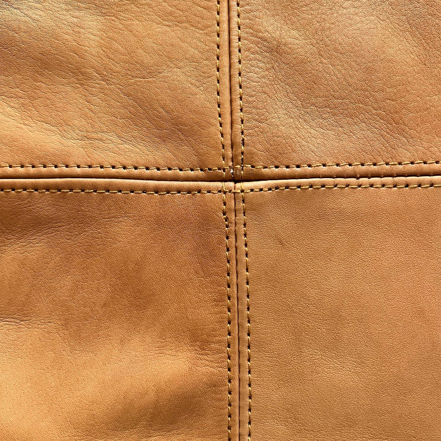 Handmade Furniture | CowHide Leather OttomanTable-Unstuffed: 35.5 x 35.5 x 17.7