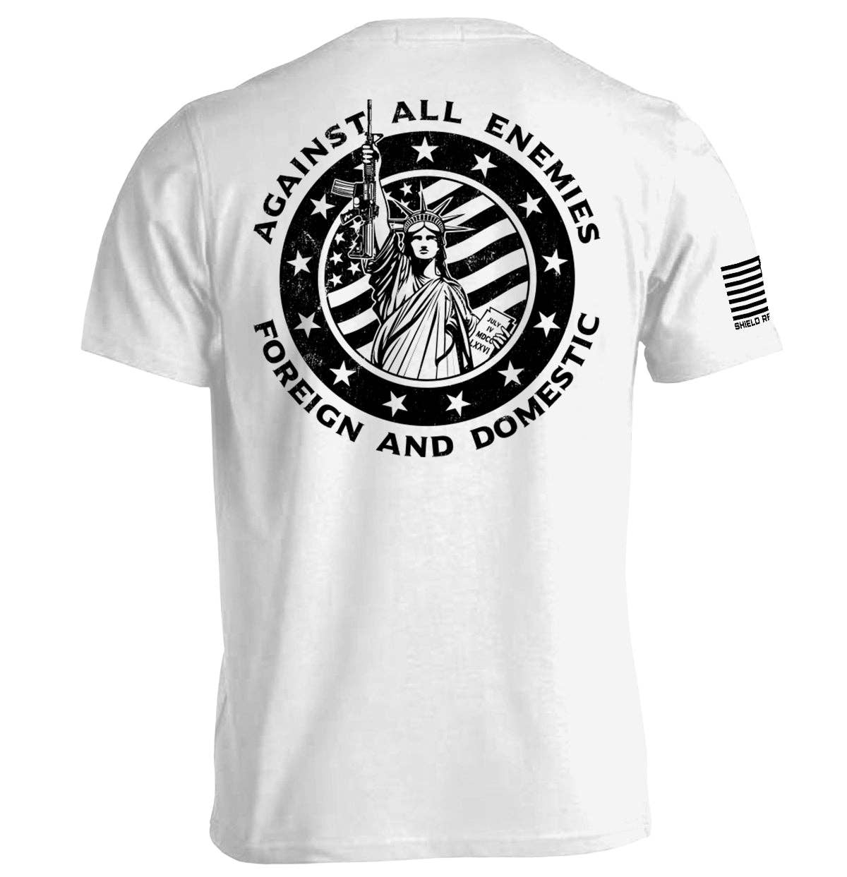 Against All Enemies Foreign and Domestic: Tee / Tan / L