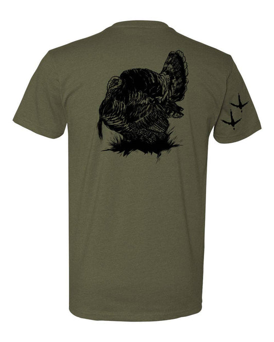 H&T Turkey T-Shirt: Military Green / Medium