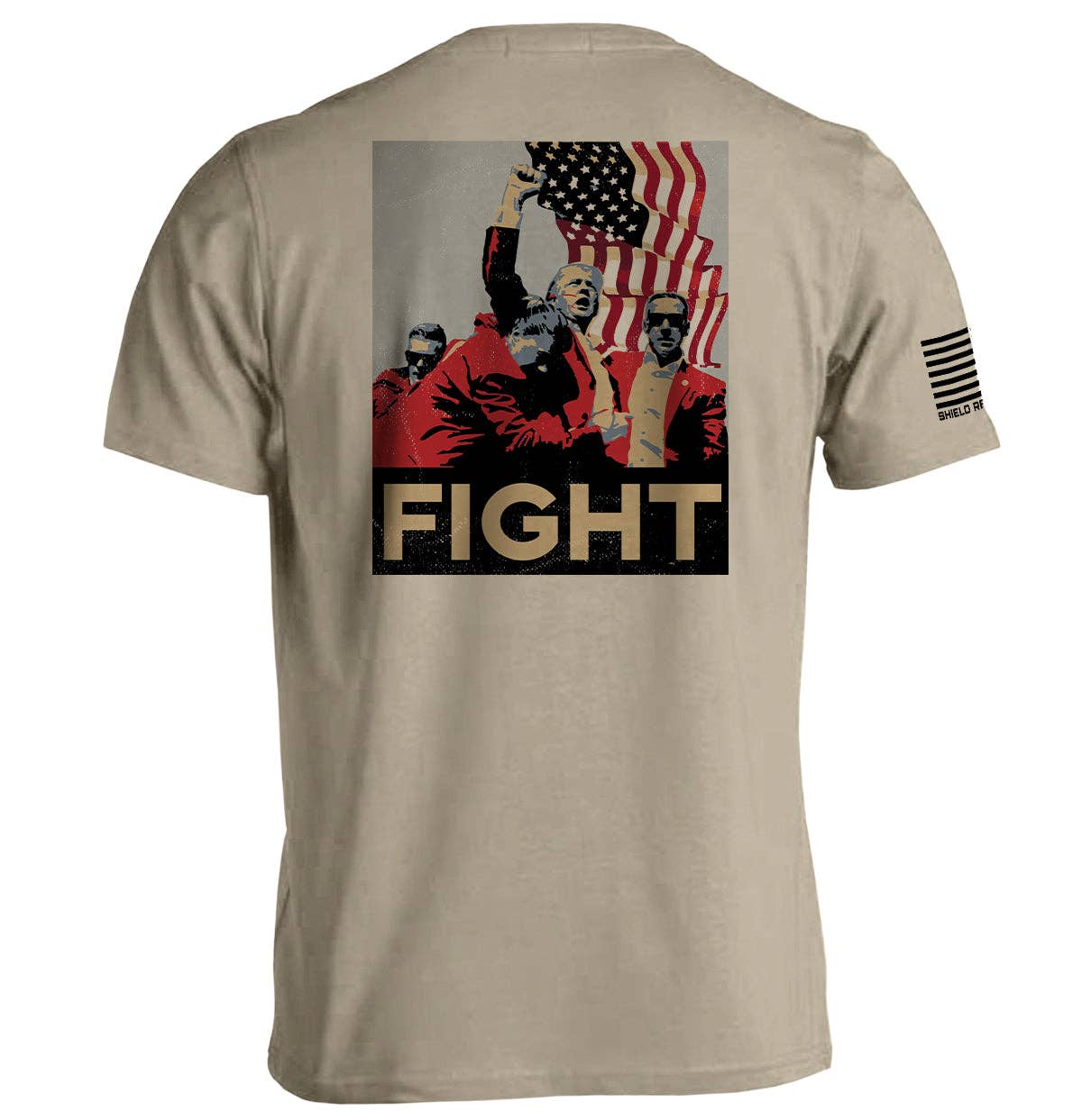 Trump Fight Poster: Ivory / S / Comfort Colors Pocket Tee