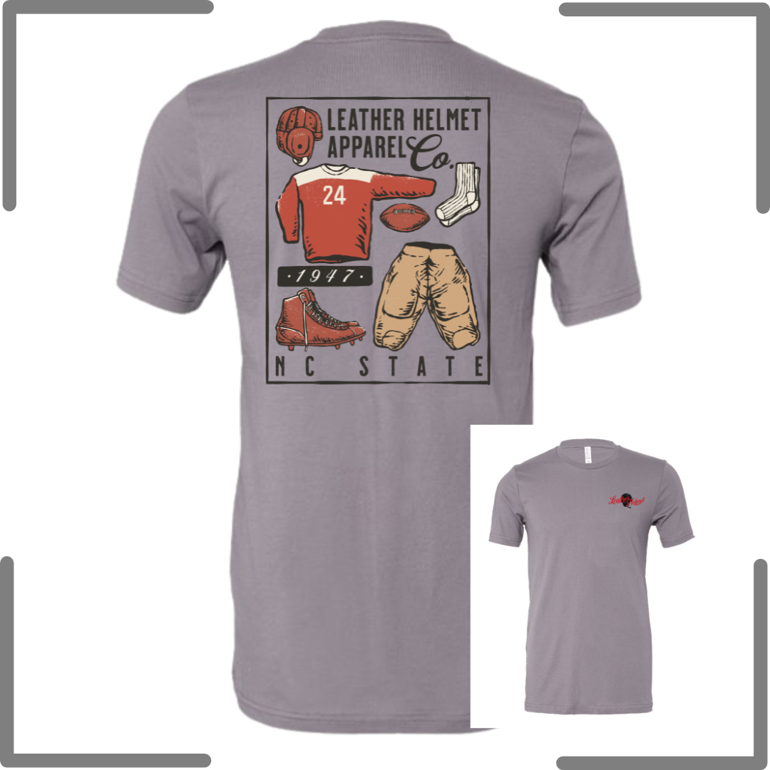 NC State Leather Helmet Heritage Collection T-Shirt