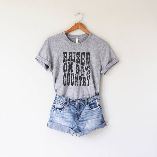 Country Music Shirt - Western Shirt - Raised on 90s Country