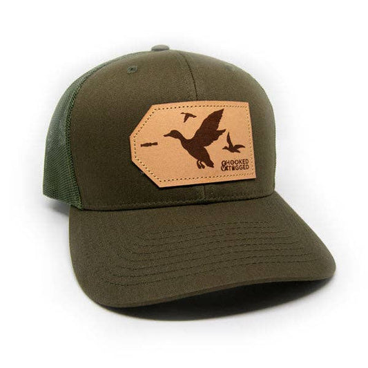 H&T Duck Patch Hat - (Curved-Brim): Loden/ Loden