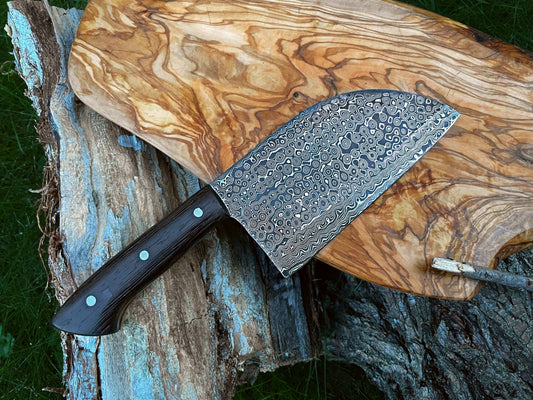 Damascus Steel Sheep-toe Cleaver TK-011