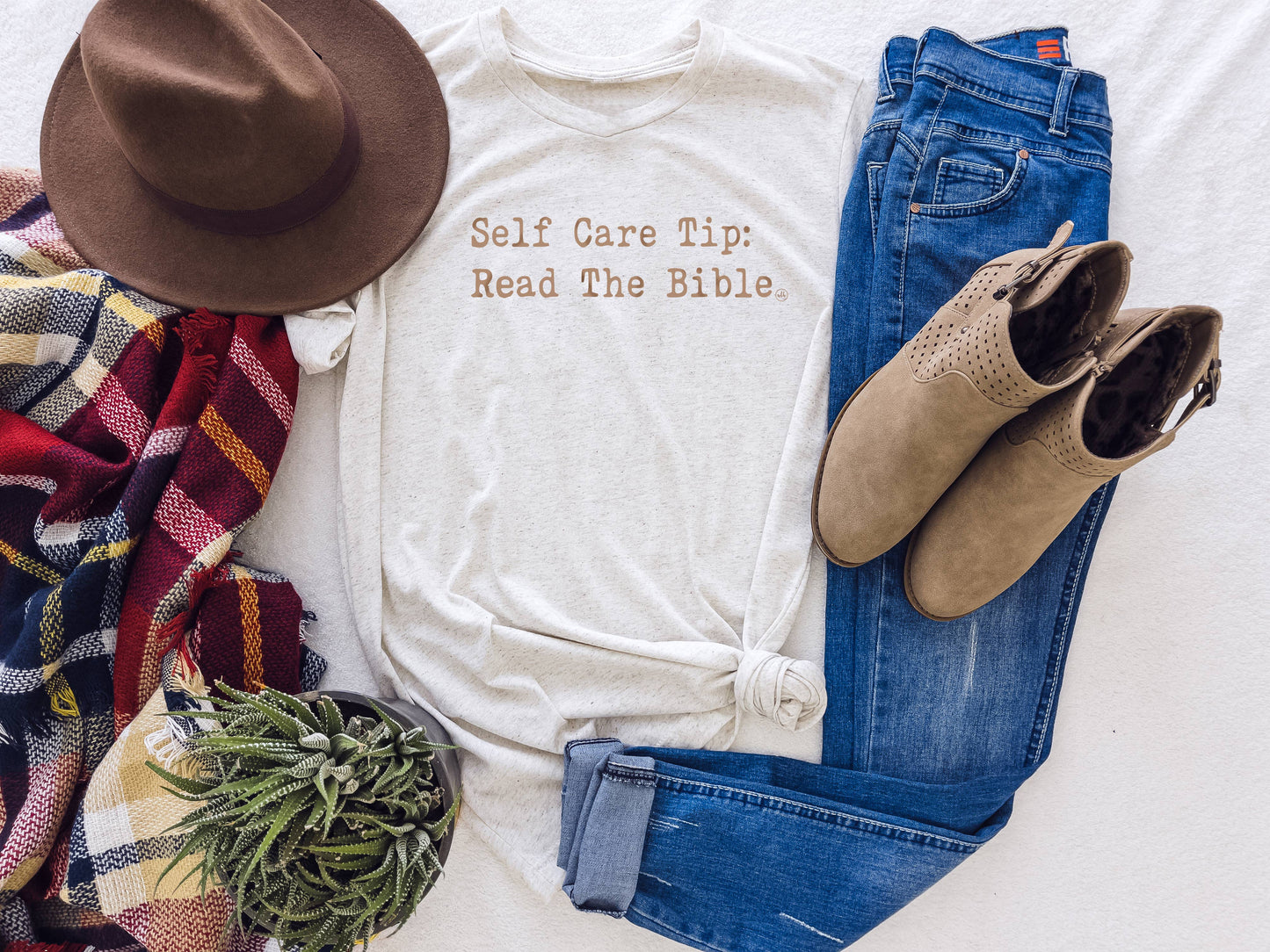 Self Care Tip Read The Bible Christian Graphic Tee: XX-Large