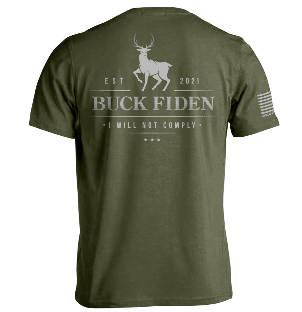 Buck Fiden: Tee / Military Green / 2XL